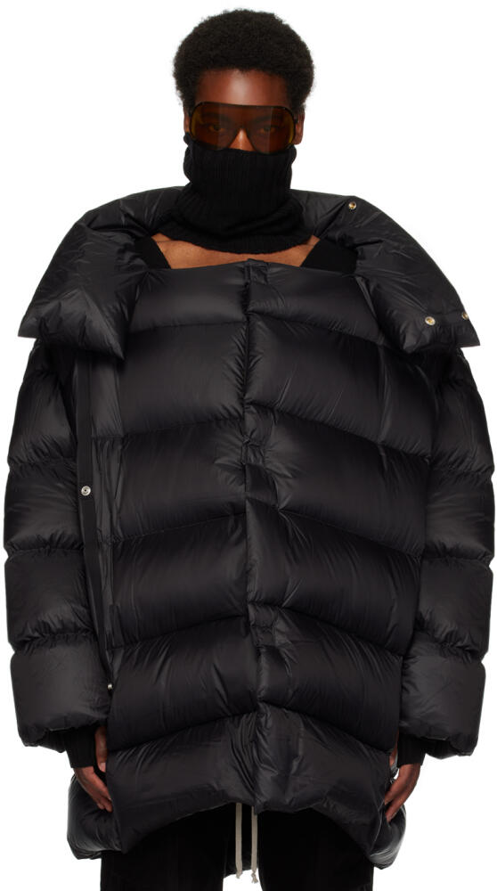 Rick Owens Black Jumbo Drella Down Coat Cover