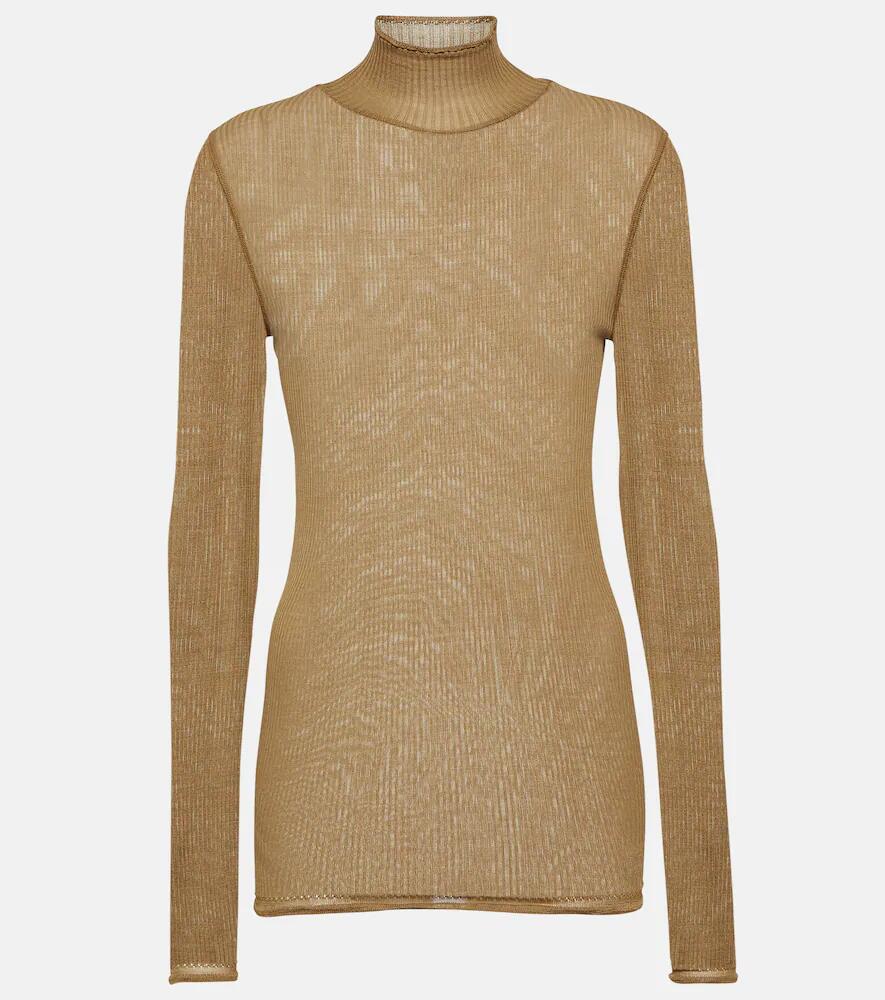 Lemaire Ribbed-knit silk top Cover