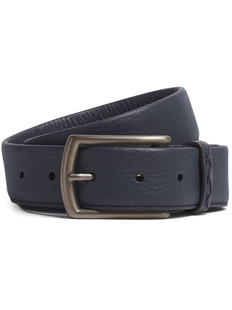 Zegna leather buckle-fastening belt - Blue Cover