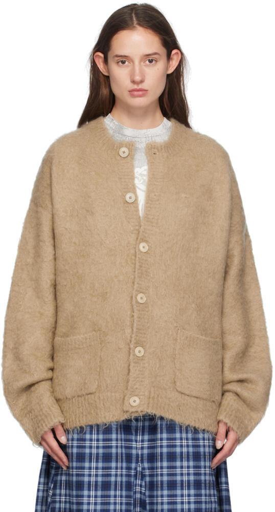 Acne Studios Beige Crewneck Cardigan Cover