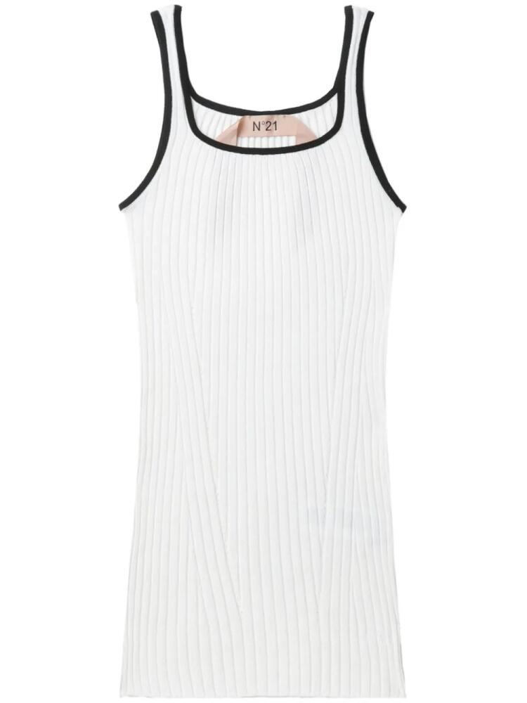 Nº21 contrast trimming tank top - White Cover