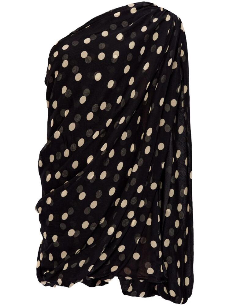 Stella McCartney polka dot-print silk minidress - Black Cover