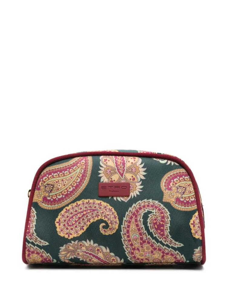 ETRO paisley-print wash bag - Green Cover