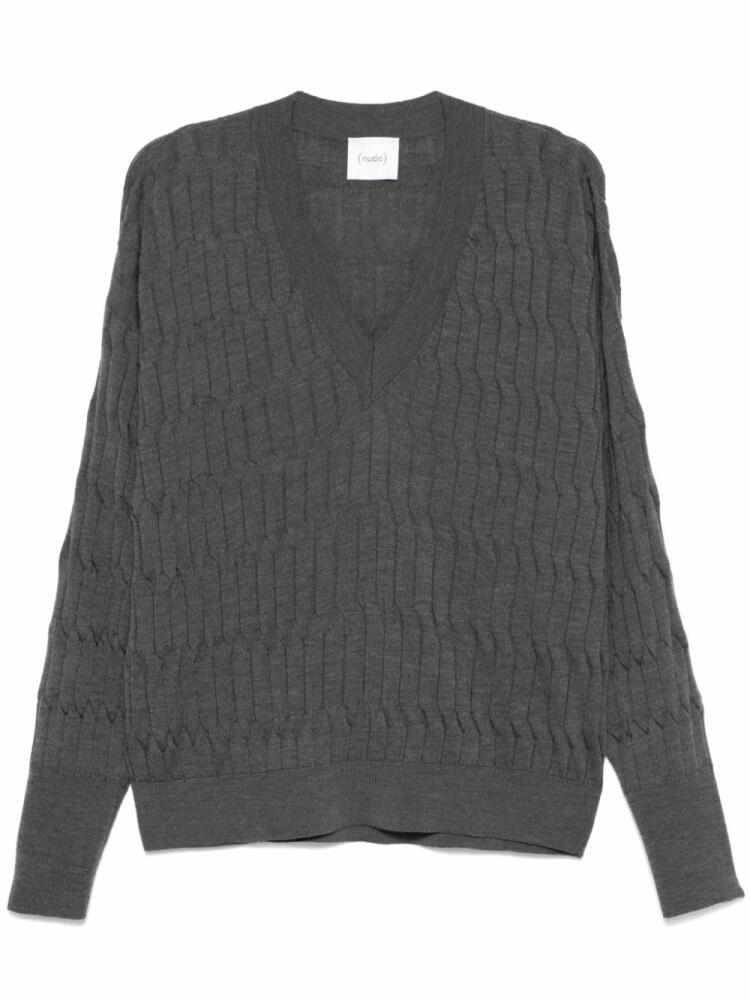 Nude wool sweater - Grey Cover