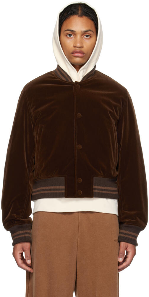 We11done Brown Padded Bomber Jacket Cover