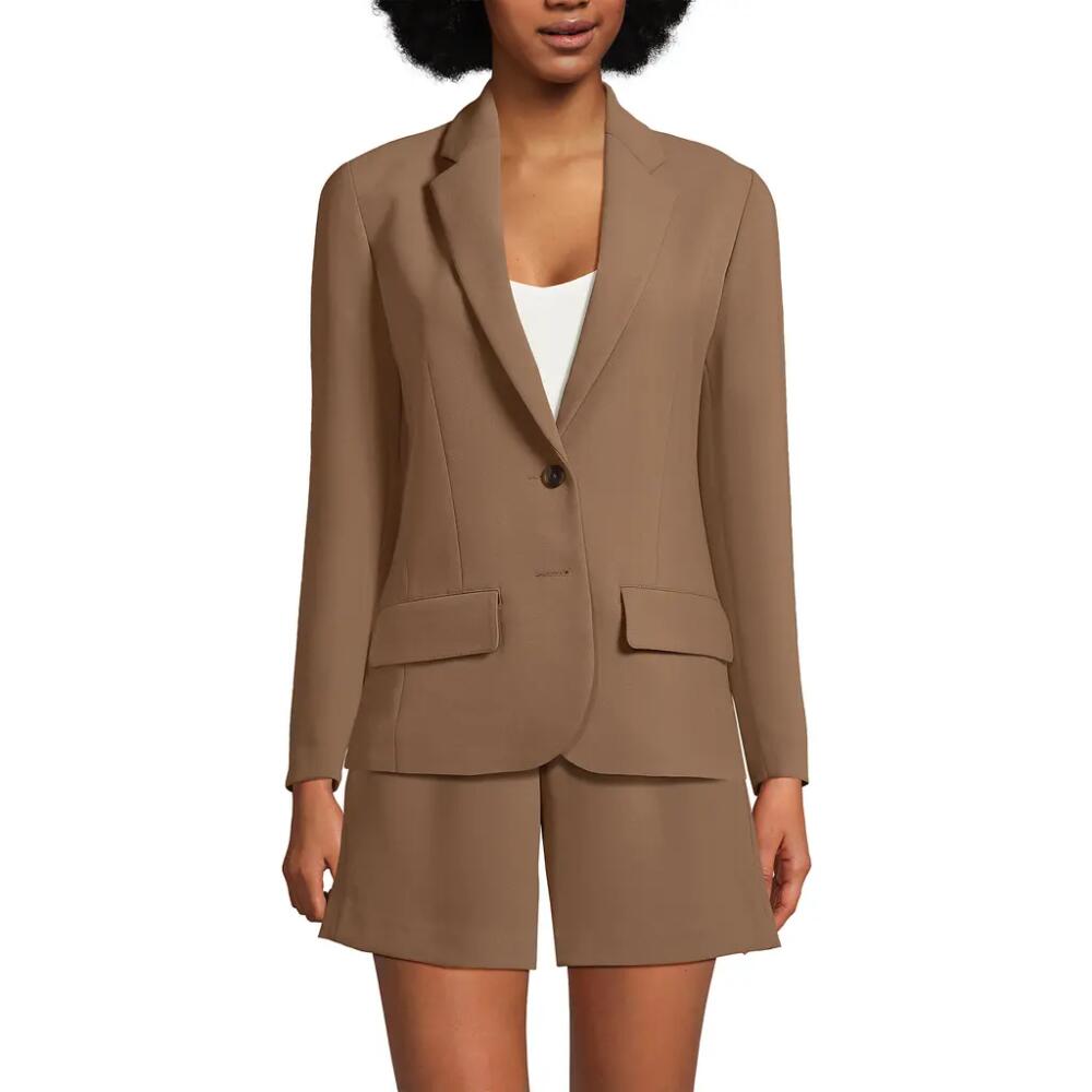 Lands' End Crepe Blazer in Honey Beige Cover