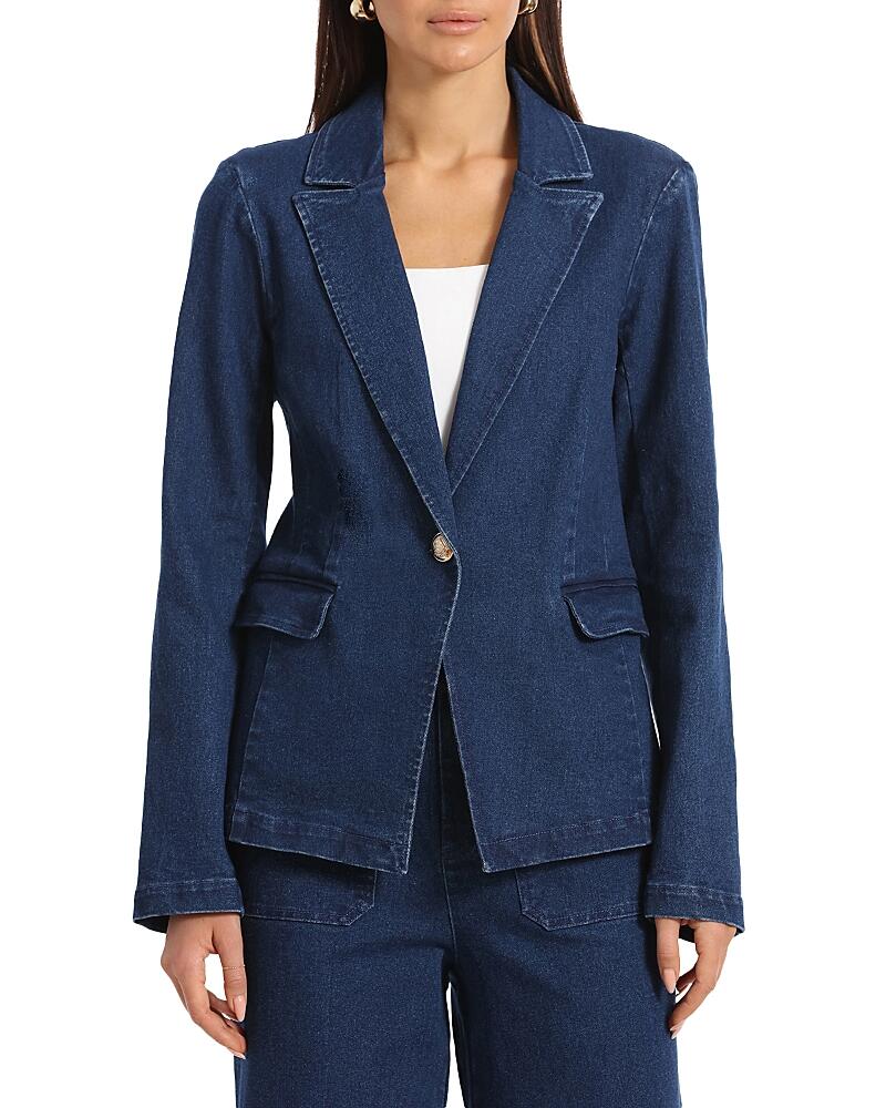 Bagatelle One Button Denim Blazer Cover