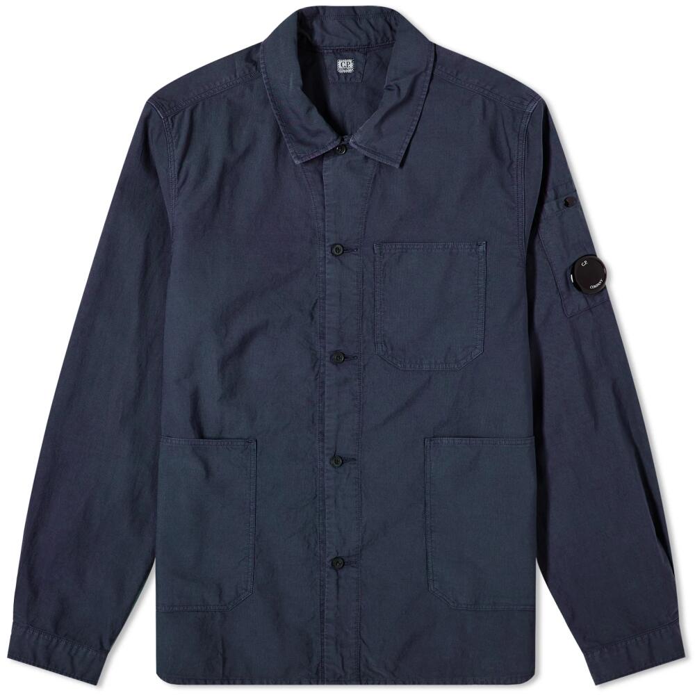 C.P. Company Men's Ottoman Workwear Shirt in Total Eclipse Cover