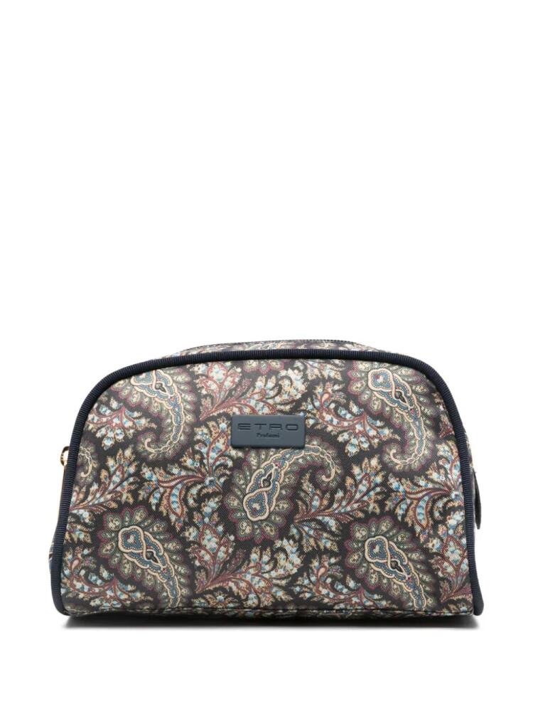 ETRO floral-print wash bag - Black Cover