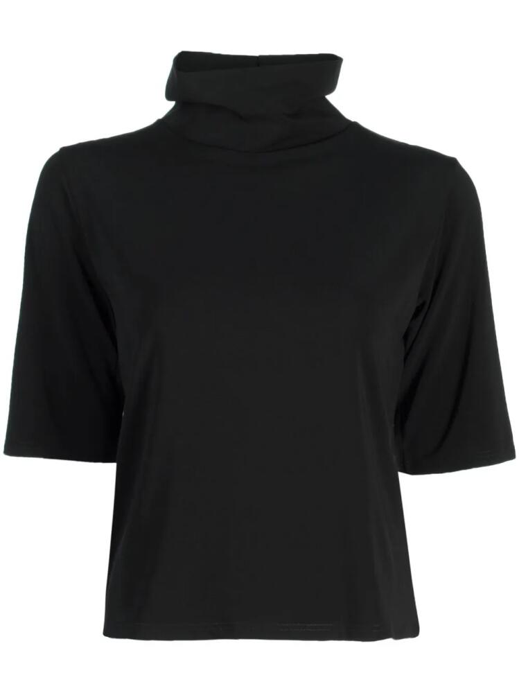 agnès b. high-neck short-sleeve T-shirt - Black Cover