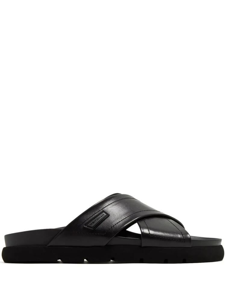 Stuart Weitzman Flex Crisscross slides - Black Cover