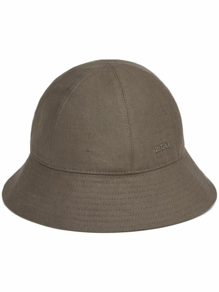 Zegna Oasi linen bucket hat - Brown Cover