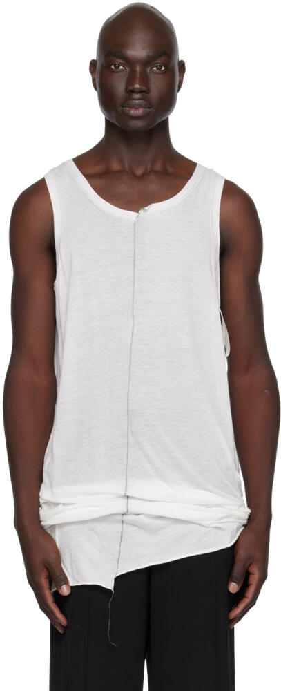 NICOLAS ANDREAS TARALIS White Loose Thread Tank Top Cover