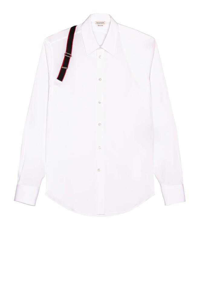 Alexander McQueen Organic Stretch Popline Shirt in White Cover