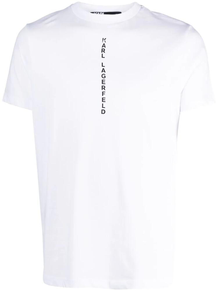 Karl Lagerfeld logo-print crew-neck T-shirt - White Cover