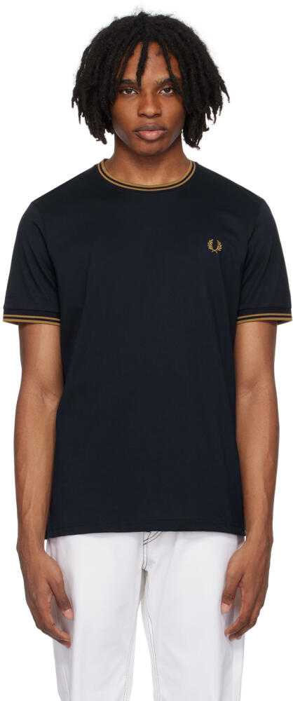 Fred Perry Navy Twin Tipped T-Shirt Cover