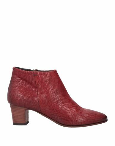 Pantanetti Woman Ankle boots Red Leather Cover