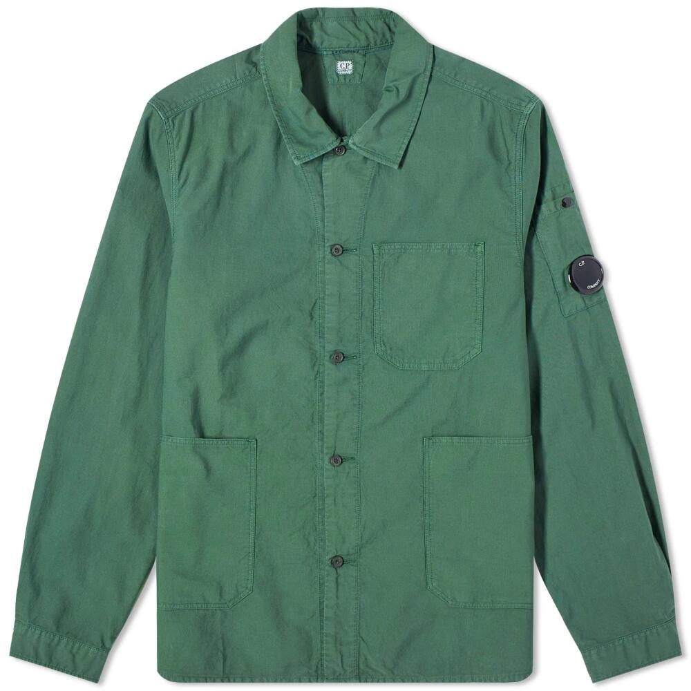 C.P. Company Men's Ottoman Workwear Shirt in Duck Green Cover