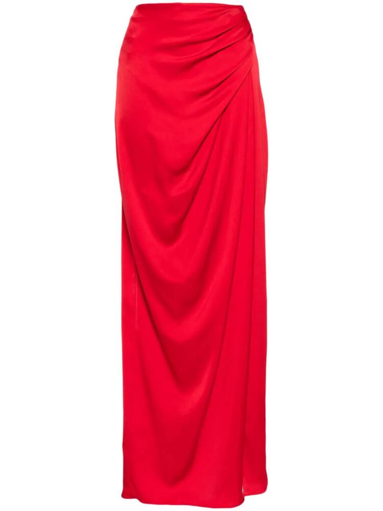 Isabel Sanchis draped maxi skirt - Red Cover