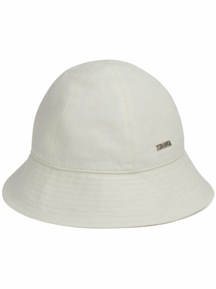 Zegna Oasi linen bucket hat - White Cover