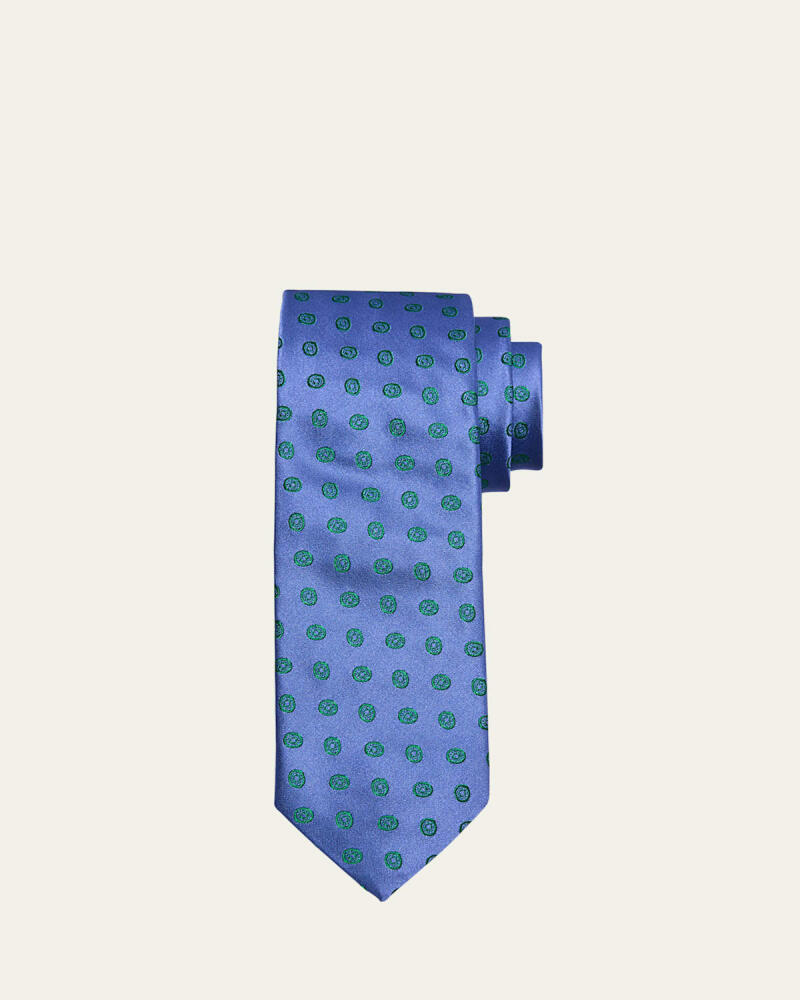 Charvet Men's Circles Woven Silk Tie Cover