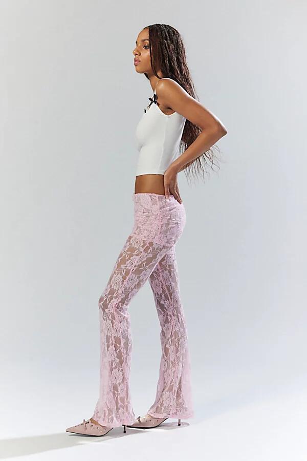 Zemeta Flower Mesh Skirt Pant in Pink Cover