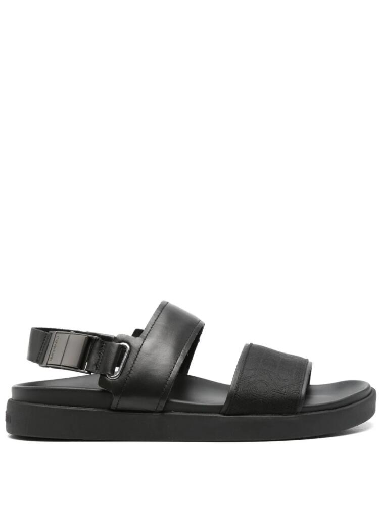 Calvin Klein slingback logo-jacquard sandals - Black Cover