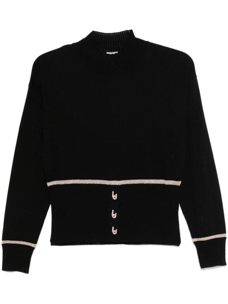 LIU JO logo-plaque sweater - Black Cover