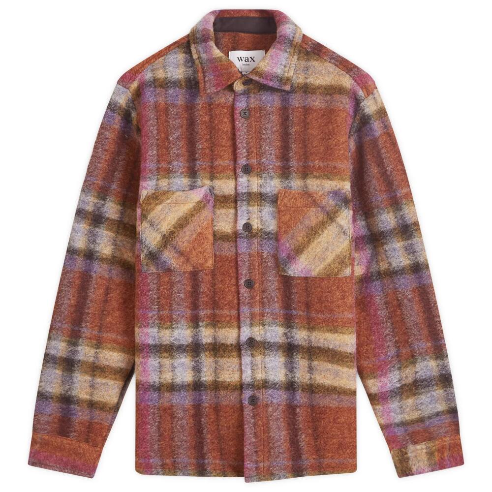 Wax London Men's Whiting Wool Overshirt in Multi Cover