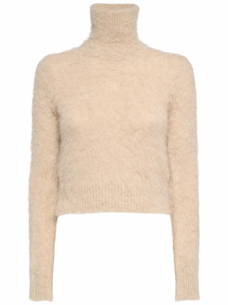 AMI PARIS Brushed Mohair Blend Turtleneck Sweater Cover