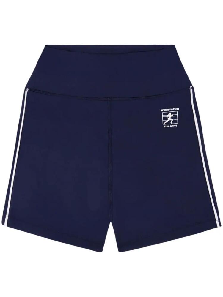 Sporty & Rich Runner Box biker shorts - Blue Cover