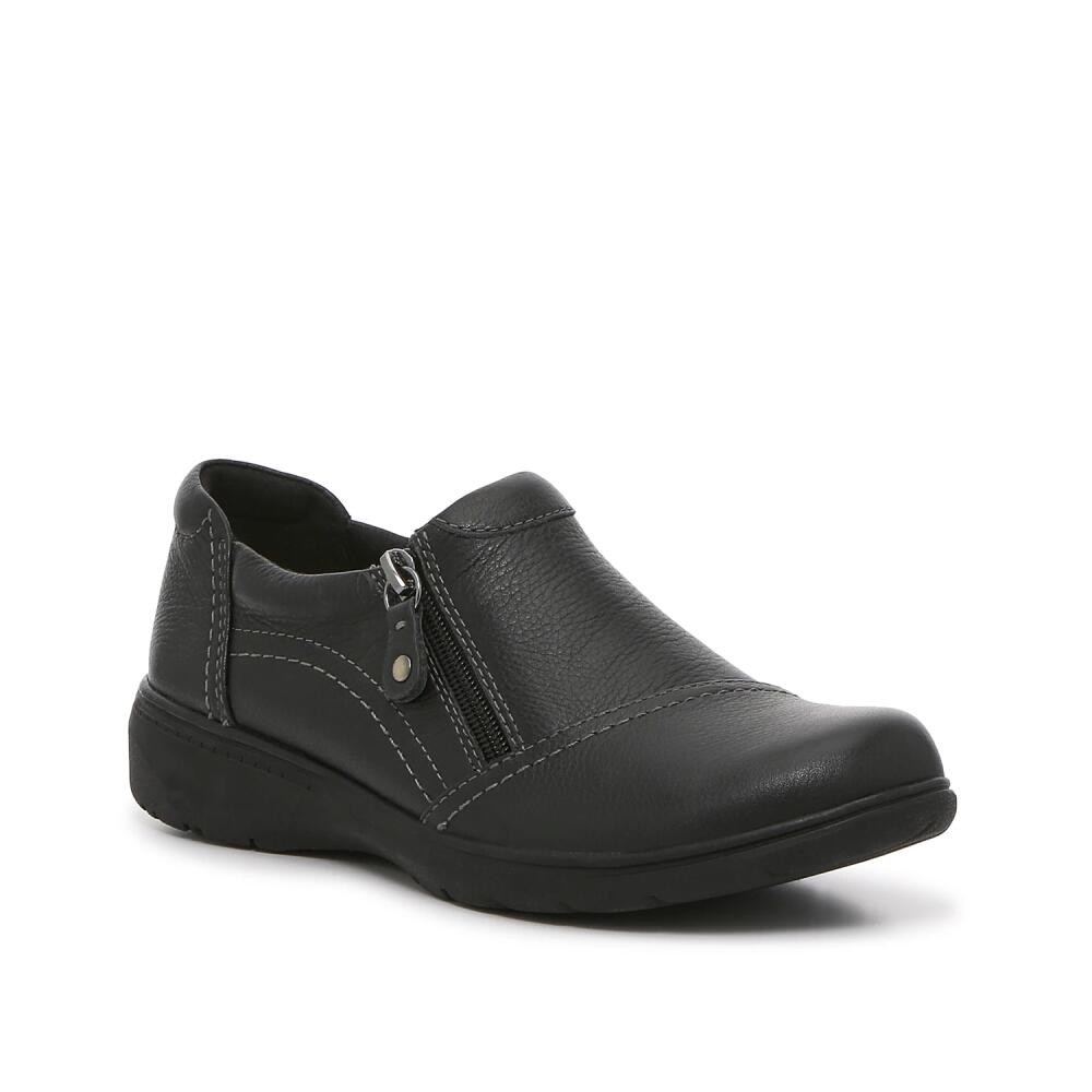 Clarks Wide Width Carleigh Ray SlipOn | Women's | Black Cover