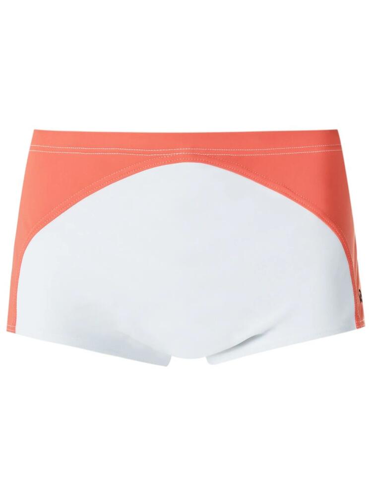 Amir Slama panelled low-rise trunks - White Cover