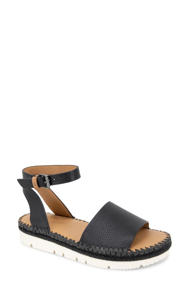 GENTLE SOULS BY KENNETH COLE Lucille Platform Sandal in Black Leather Cover