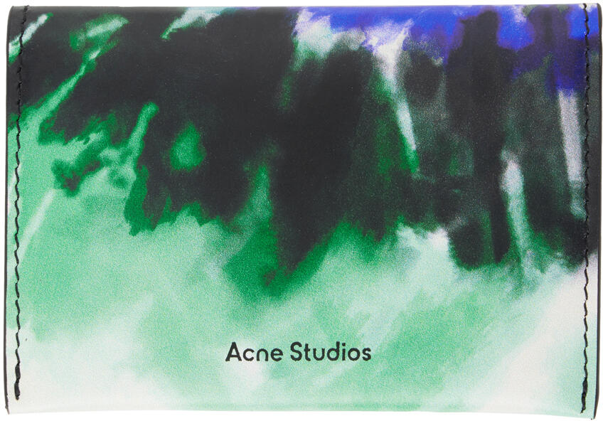 Acne Studios Green Folded Card Holder Cover