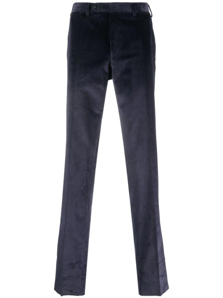 Canali corduroy straight-leg trousers - Blue Cover