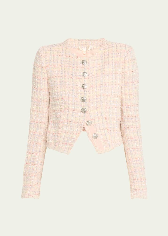 LoveShackFancy Falima Cropped Tweed Jacket Cover