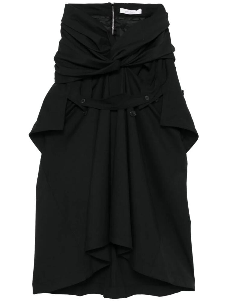 Rokh knotted draped maxi skirt - Black Cover