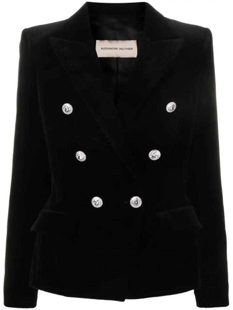 Alexandre Vauthier double-breasted velvet blazer - Black Cover