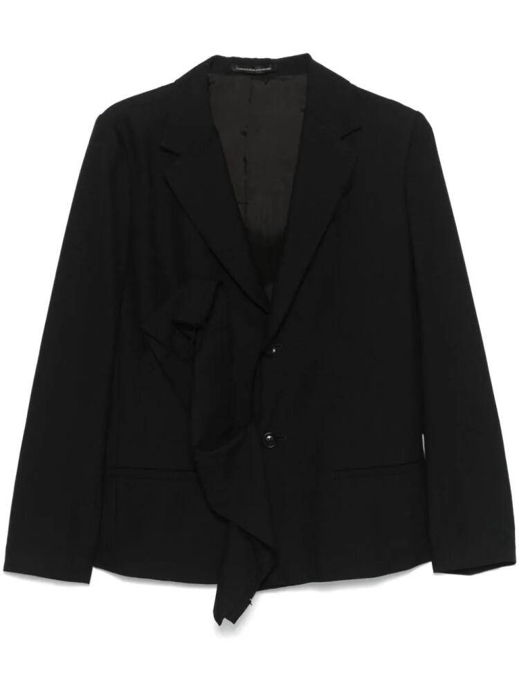 Yohji Yamamoto distressed blazer - Black Cover