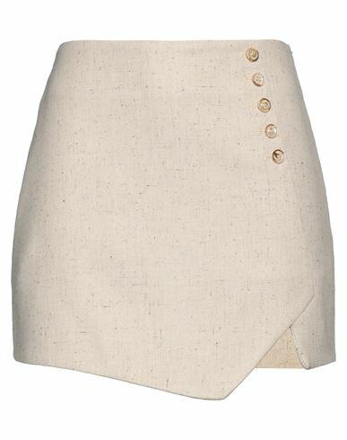 The Garment Woman Mini skirt Beige Viscose, Polyester, Wool, Synthetic fibers, Silk Cover