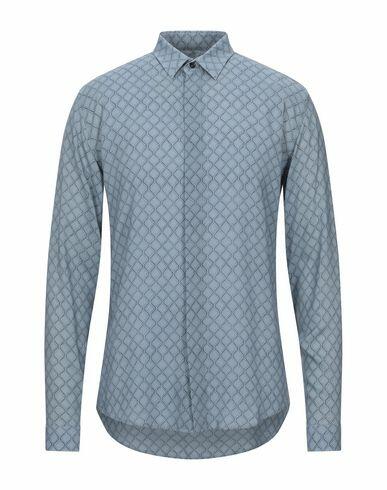 Emporio Armani Man Shirt Slate blue Viscose Cover