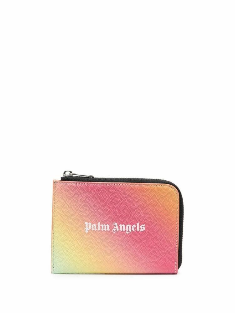 Palm Angels Rainbow logo-print cardholder - Multicolour Cover