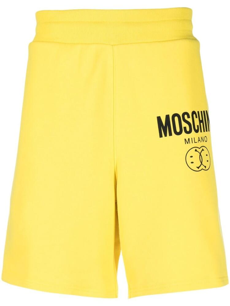 Moschino logo-print track shorts - Yellow Cover