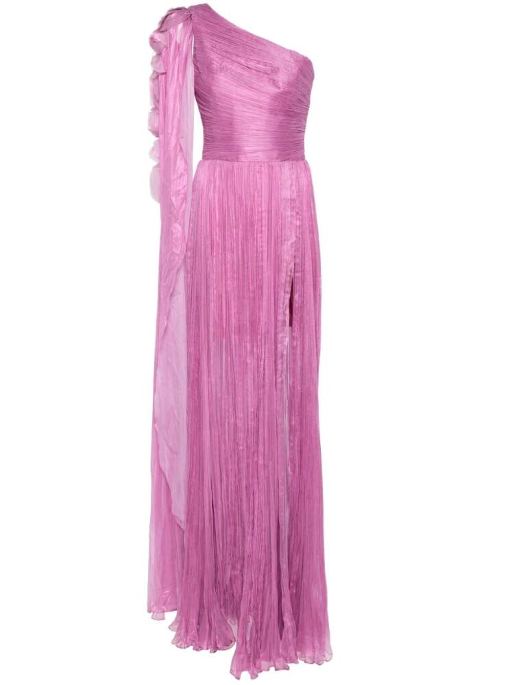 Iris Serban Margiela metallic chiffon maxi dress - Purple Cover