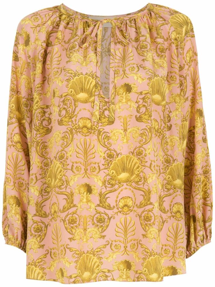 Adriana Degreas print silk blouse - Neutrals Cover