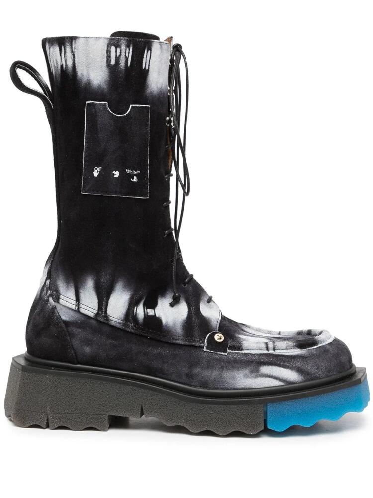 Off-White tie-dye Sponge boots - Black Cover