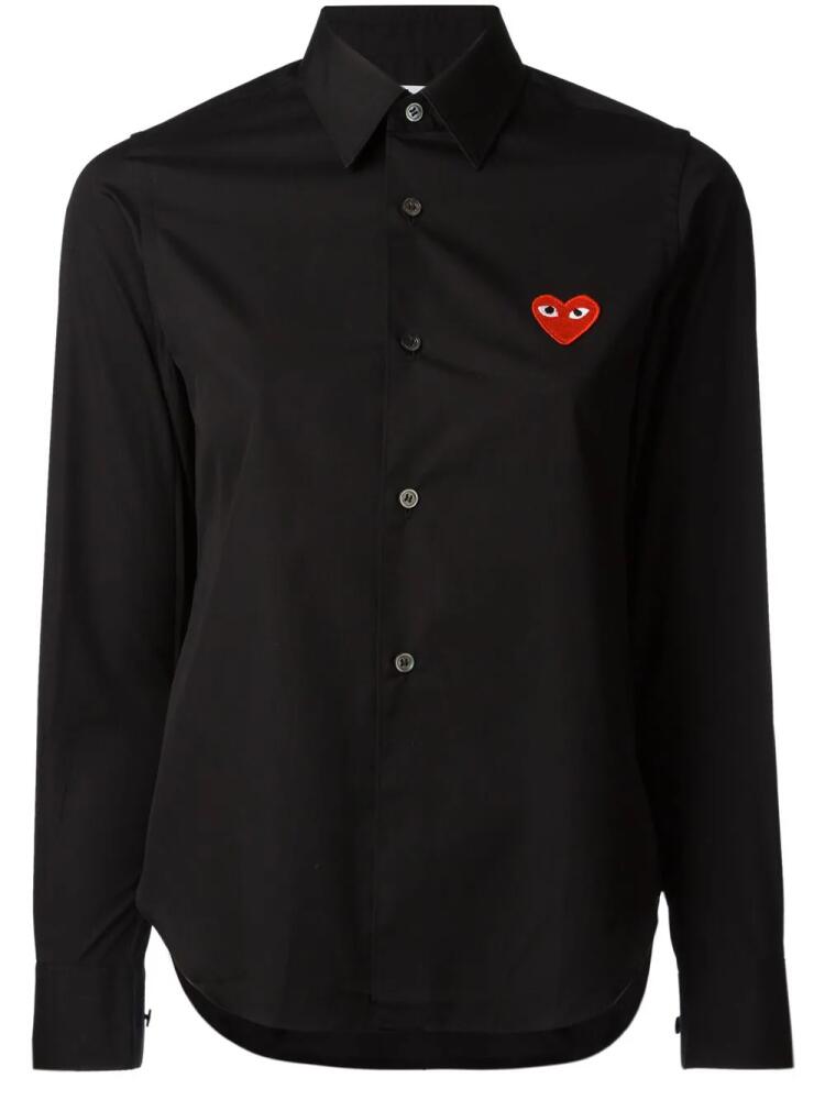 Comme Des Garçons Play embroidered heart shirt - Black Cover