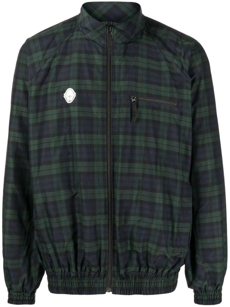 Undercover check-pattern bomber jacket - Green Cover