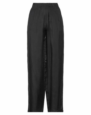 Atos Lombardini Woman Pants Black Acetate, Silk Cover